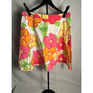 Lilly Pulitzer Floral Skirt Size 12 – Bright Tropical Print A-Line Summer Skirt